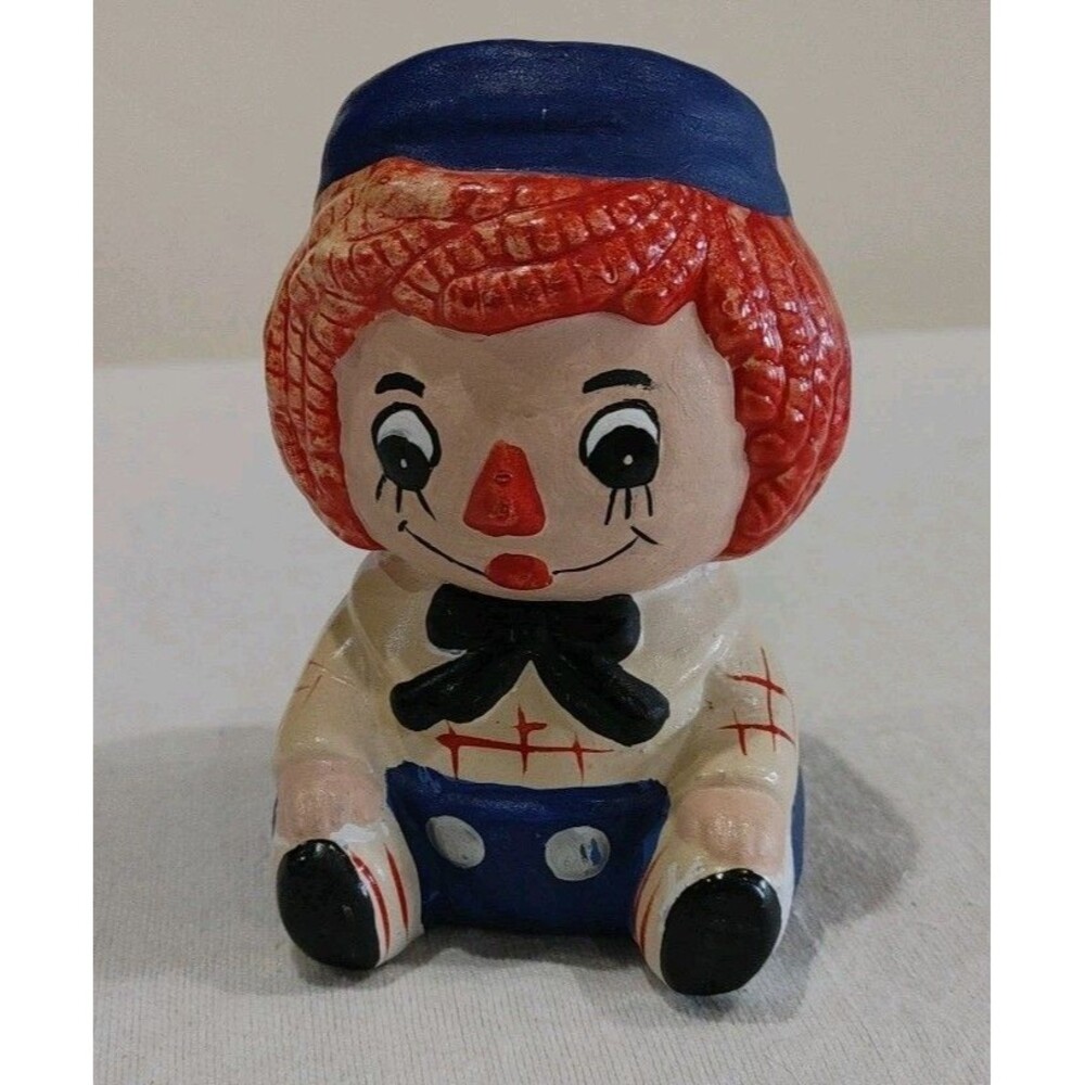 Vintage Reuben's Originals Raggedy Andy Ceramic Planter/Vase 6”